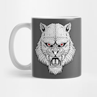 White tiger head Mug